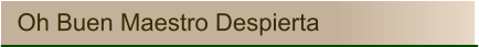 Oh Buen Maestro Despierta