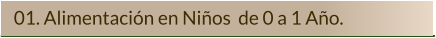 01. Alimentación en Niños  de 0 a 1 Año.
