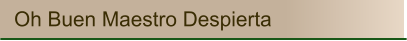 Oh Buen Maestro Despierta