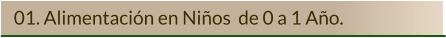 01. Alimentación en Niños  de 0 a 1 Año.